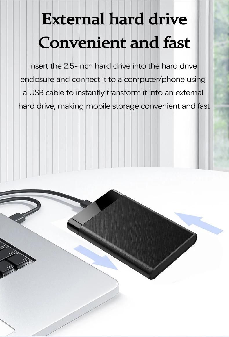 Botier de disque dur portable Q5, USB 2.5, convient aux disques durs mcaniques  semi-conducteurs, prend en charge l'interface SATA, ordinateur portable, 3 pouces-Type-C 3.1 Noir image 3 | Rakuten