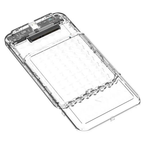 MAIWO 2.5 pouces boîtier de disque dur Portable boîtier de disque dur Type C SATA HDD SSD boîtier 6 to Hd disque dur boîtier Ssd pour ordinateur Portable-Transparent