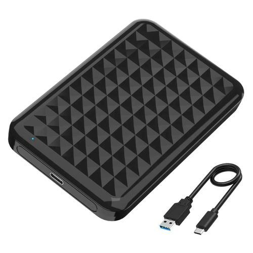 MAIWO 2.5 pouces boîtier de disque dur Portable boîtier de disque dur Type C SATA HDD SSD boîtier 6 to Hd disque dur boîtier Ssd pour ordinateur Portable-Noir