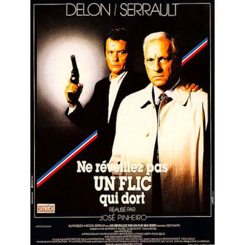 *** Ne Rêveillez Pas Un Flic Qui Dort De José Pinheiro - 1988 - Alain Delon - Michel Serrault - Affiche Cinéma Originale Pliée En 2 - 40 X 54 (Landi) - Très Bon Etat ***