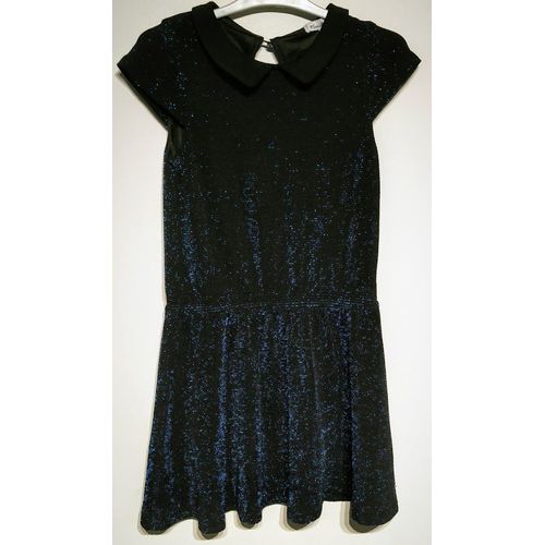 Robe De Soirée Noire Et Bleue Brillante Liberto - T 8 Ans