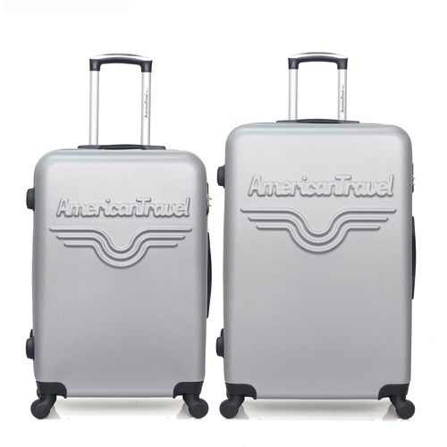 AMERICAN TRAVEL - Lot de 2 - Valise grand format et valise weekend CHELSEA