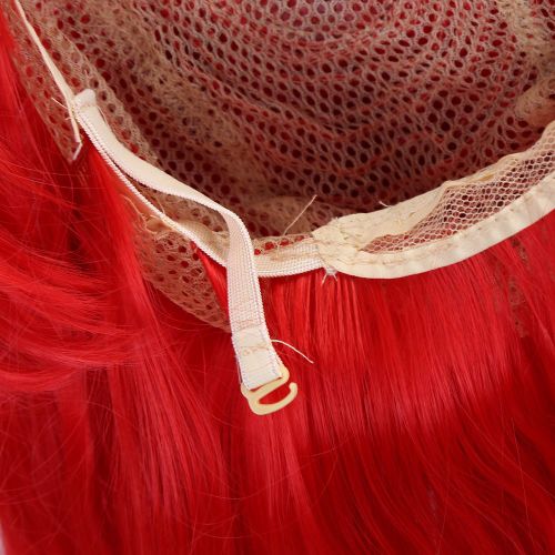 Perruque Longue Bouclee De 80 Cm Pour Femmes Et Filles, Nouvelle Mode, Deguisement, Fetes, Cosplay (Rouge)