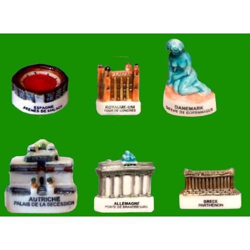 6 Fèves De La Série Monuments D'Europe 1 (Prime 2002)