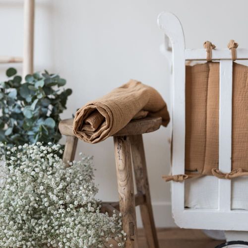 Drap Housse Gaze De Coton Camel (70 X 140 Cm)