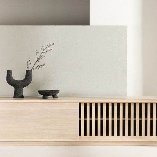 Meuble Tv En Bois 180 Cm Cm - Bois Blanchi