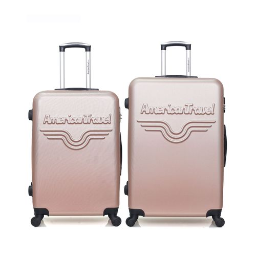 AMERICAN TRAVEL - Lot de 2 - Valise grand format et valise weekend CHELSEA