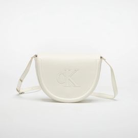 Calvin Klein Bold Ck Saddle Crossbody Lily White Universal