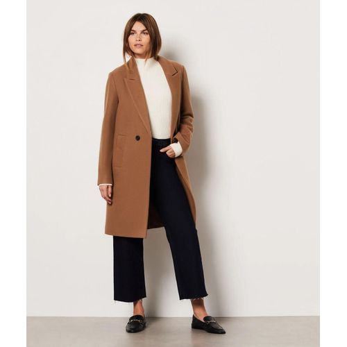 Manteau Long Boutonné Avec Laine - Victoire - 40 - Camel Clair - Femme - Etam