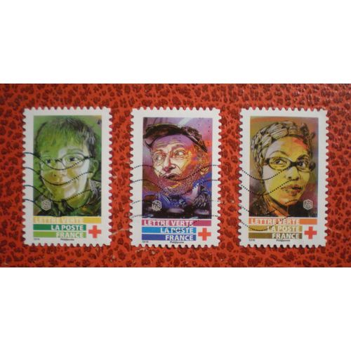 Croix-Rouge Française : Partout Où Vous Avez Besoin De Nous - Lot De 3 Timbres Oblitérés - France - Année 2019