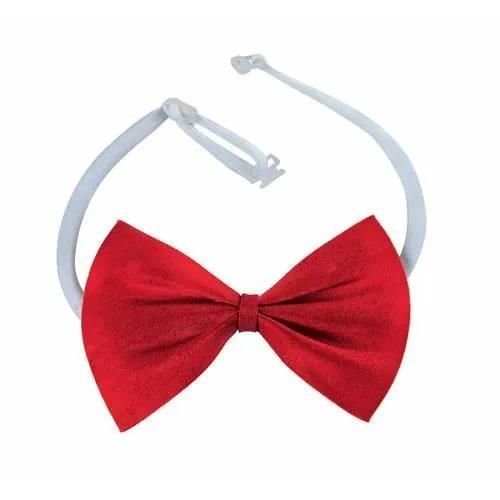 Noeud Papillon En Tissu Rouge - Ptit Clown - Élastique - Pour Adulte