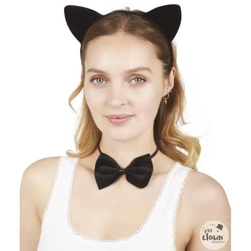 Set De Déguisement Chat Noir - Adulte - 3 Pièces