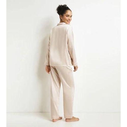 Dim Set De Pyjama Femme Pantalon Ivoire Gris Rayé Don¿T Disturb