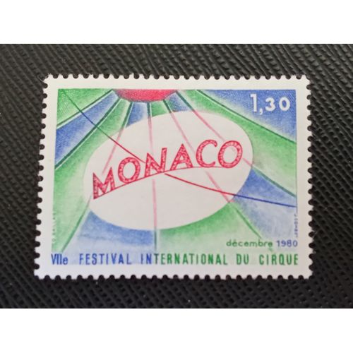 Timbre Monaco Y T 1248 7e Festival International Du Cirque De Monte-Carlo 1980 (040709 )