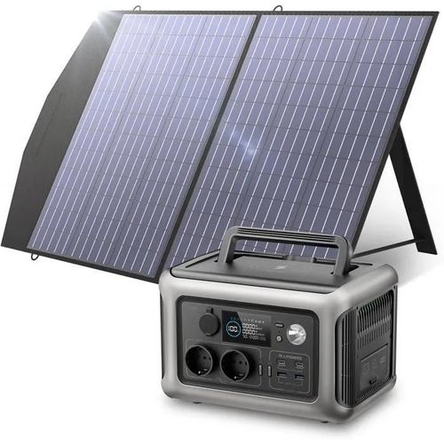 Générateur solaire portable ALLPOWERS R600, batterie 299Wh avec panneau solaire 100W, station d'énergie 600W pour camping et urgence