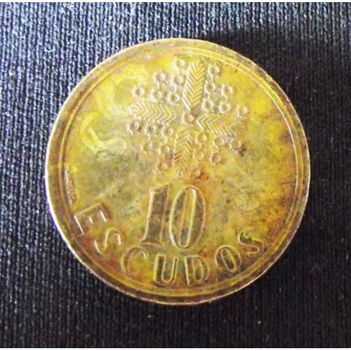 Pièce De 10 Escudos Républica Portuguesa De 1998.