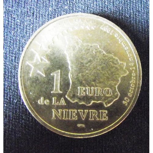Pièce De 1 Euro De La Nièvre 30 Octobre 14 Novembre 1997.Vers Une Europe Économique Et Sociale