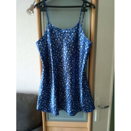 Nuisette Neuve Taille 46-48 Bleu Motif Coeur Papillon