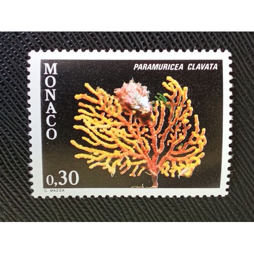 Timbre Monaco Y T 1257 Fouet De Mer Violent (Paramuricea Clavata) 1980 (040709 )