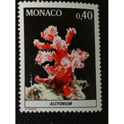 Timbre Monaco Y T 1258 Corail En Cuir De Doigt (Alcyonium Sp.) 1980 (040709 )