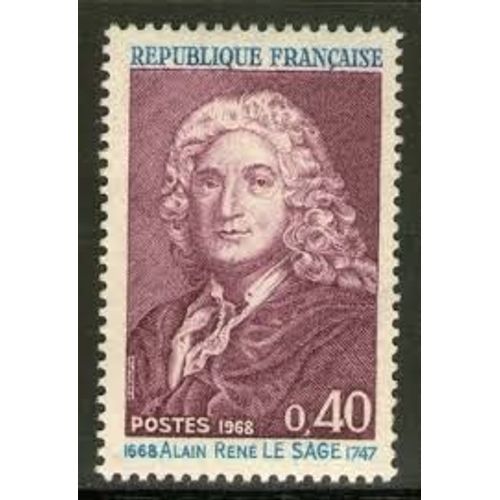 Tricentenaire De La Naissance De L'É"Crivain Alain René Lesage Année 1968 N° 1558 Yvert Et Tellier Luxe