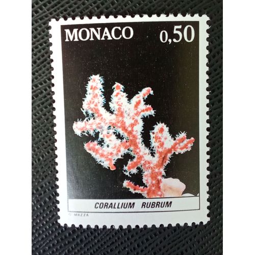 Timbre Monaco Y T 1259 Corail Rouge (Corallium Rubrum) 1980 (040709 )