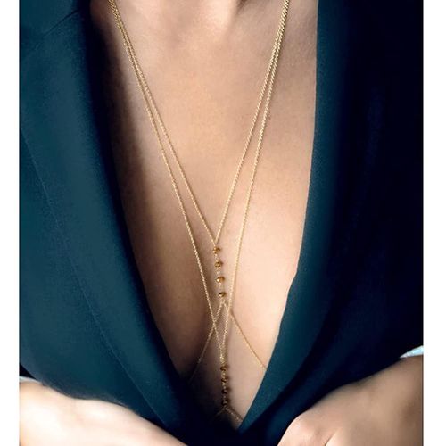 Simple Soutien-Gorge Corps Chaîne Collier Ventre Taille Chaîne Sexy Cuivre Paillettes Été Plage Bikini Corps Chaîne Bijoux Pour Femmes