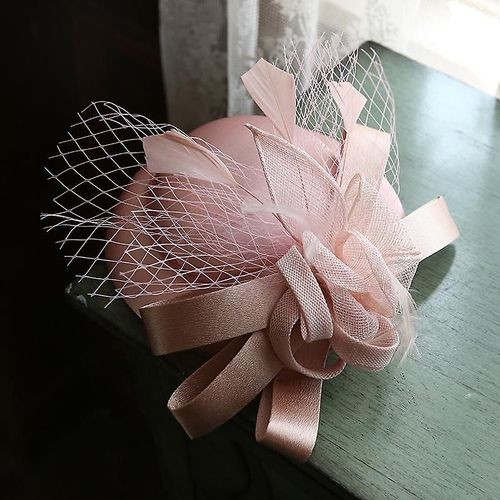 Chapeau Plume Maille Filet Voile Fascinateur Fleur Pince À Cheveux Fascinateurs Chapeau Coiffe De Mariée Mariage Église Derby Chapeaux Chapeaux De Course