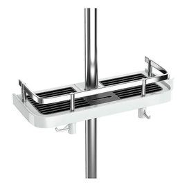 Étagère de douche réglable sans perçage pour barre de douche, rangement de salle de bain avec support de douche, étagère sur barre de douche