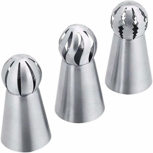 Lot De 3 Douilles À Pâtisserie, Poche À Douille En Acier Inoxydable 304, Accessoires De Décoration - Décoration De Gâteaux Pour Tartes, Biscuits, Pâtisseries, Bonbons, Gâteaux, Cupcakes Et Biscuits