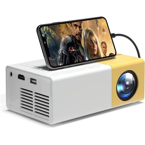 Mini vidéoprojecteur, vidéoprojecteur Full HD 1080p compatible, vidéoprojecteur home cinéma, rétroprojecteur compatible avec smartphone et ordinateur