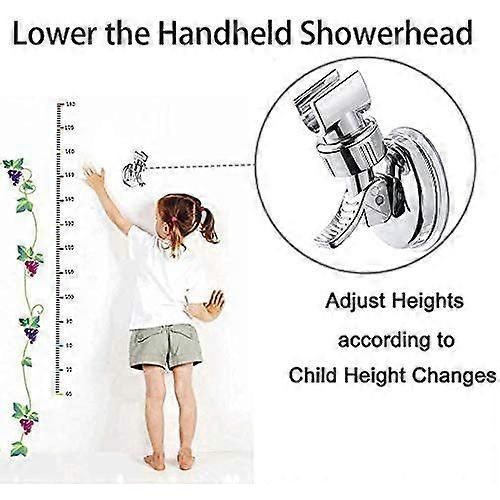 Support de douche rotatif à 360°, ventouse réglable sans perçage, accessoire de fixation pour pommeau de douche de salle de bain