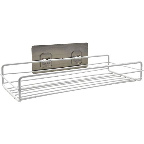 Étagère de salle de bain adhésive, étagère de douche sans perçage, organiseur de rangement rectangulaire pour douche, étagère de douche en métal pour salle de bain et cuisine
