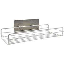 Étagère de salle de bain adhésive, étagère de douche sans perçage, organiseur de rangement rectangulaire pour douche, étagère de douche en métal pour salle de bain et cuisine