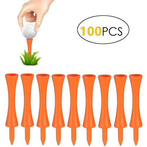Tees De Golf En Plastique Castle Tee Step Down, Lot De 100, Contrôle De La Hauteur Professionnel Pour L'entraînement