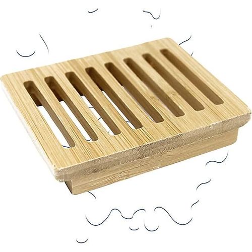 Porte-savon en bois - Design écologique et durable zéro déchet - Nettoyage facile - Garde vos savons au sec - Porte-savon pour lavabo - Lavabo - Toilettes -