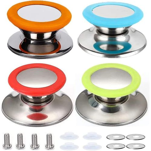 Poignée De Couvercle De Casserole, 4 Pièces, Bouton De Remplacement Pour Couvercle, Pour Ustensiles De Cuisine (4 Couleurs) 67 X 37 X 60 Cm