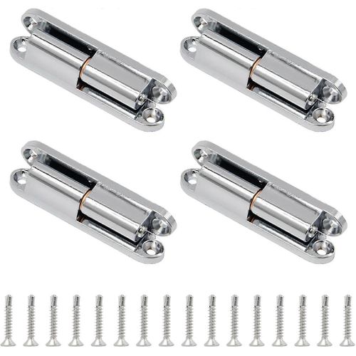 Lot De 4 Charnières De Rénovation, Charnières De Porte À Roulement Pour Meubles De Maison, Protection De Porte D'armoire, Tiroir, Charnières À Visser En Alliage De Zinc