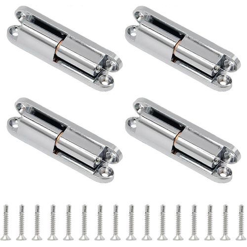 Lot De 4 Charnières De Rénovation, Charnières De Porte À Roulement Pour Meubles De Maison, Protection De Porte D'armoire, Tiroir, Charnières À Visser En Alliage De Zinc