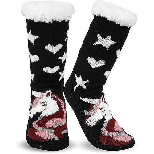 Chaussons Chaussettes Femmes Motif Animal Chaussettes Thermiques Chaussettes Antidérapantes Chaussettes Hiver Chaudes Et Pelucheuses Chaussettes De Couchage Maison Lit Chaussettes Cadeau