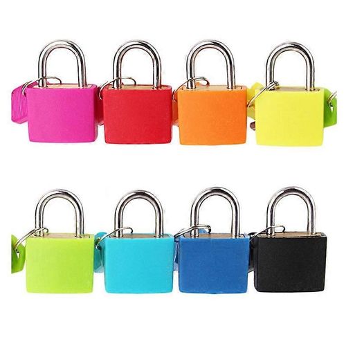 Cadenas de valise avec clés, cadenas de voyage multicolores, mini cadenas à bagages, petits cadenas à clé, avec 2 cadenas de voyage pour sac à dos