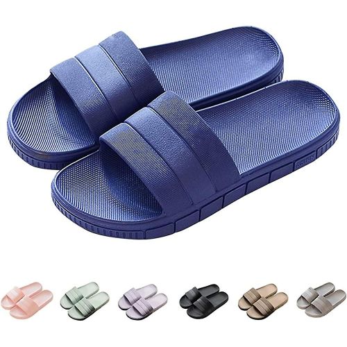Pantoufles D'été Antidérapantes Pour Hommes Et Femmes, Chaussures De Plage Décontractées Pour La Salle De Bain, Bleu (40-41)