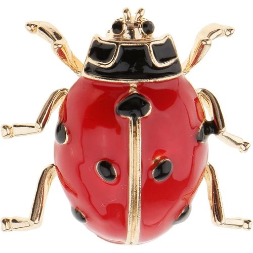 Broche En Émail Doré, Coccinelle, Scarabée, Insectes, Corsage Pour Enfants Et Adultes