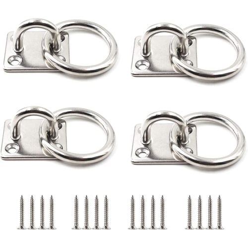Crochet de fixation murale en acier inoxydable 304, ?illet pour panneau de bateau M5, crochet de fixation murale solide pour plafond, 4 pièces