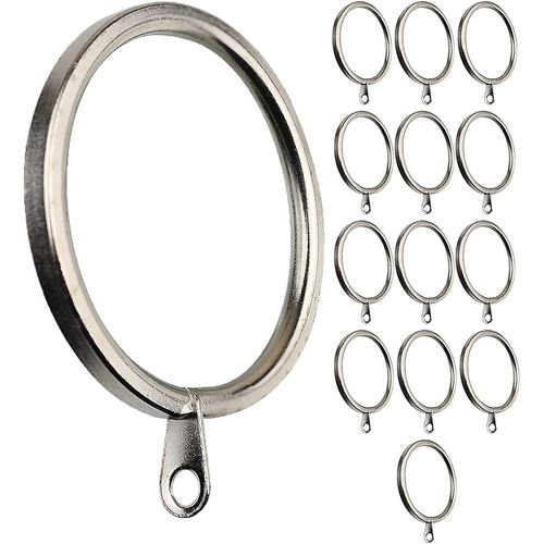 14 circlips plats en métal nickel satiné de 1,5"" de diamètre intérieur avec ?illet pour tige de 1 1/4
