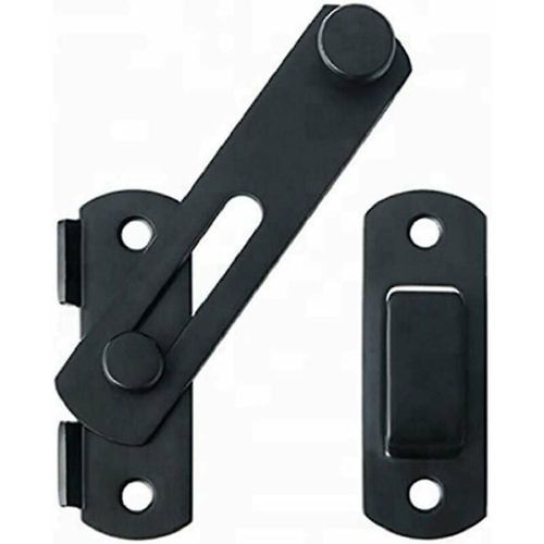 Loquet de porte en acier inoxydable de haute qualité, adapté aux portes coulissantes, aux fenêtres, aux granges, aux ménages et à l'extérieur (noir)