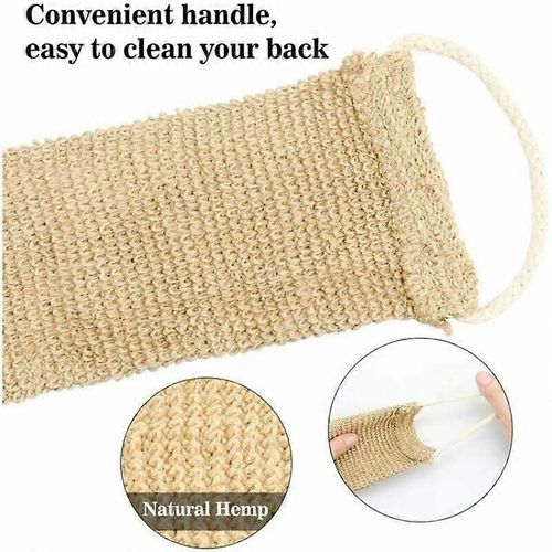 Sangle De Lavage Du Dos Gant En Crin De Cheval Éponge Exfoliante Pour Le Dos En Chanvre Naturel Pour Le Corps Douche Du Dos Bain Hommes Femmes, 