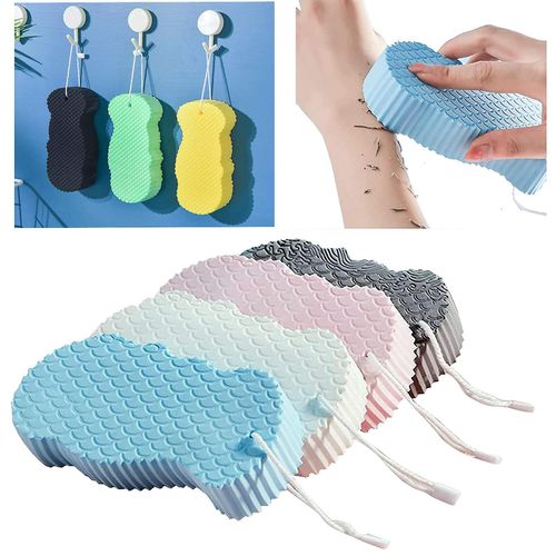 Lot De 4 Éponges De Bain Exfoliantes Ultra Douces, Pour Le Bain Et La Douche, Pour Le Spa, Exfoliantes Et Éliminent Les Peaux Mortes 