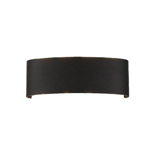 Applique Murale Led D'intérieur 12 W En Aluminium Noir, Lampe Murale Moderne À Spot Vers Le Haut Et Vers Le Bas Pour Salon, Chambre, Couloir, Escalier, Allée (Blanc Chaud)