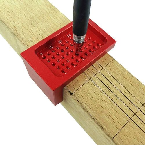 Règle de précision en alliage d'aluminium, outil de travail du bois métrique, mini-scribe T50